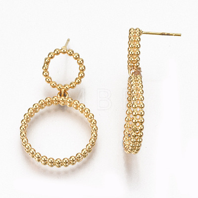 Brass Dangle Stud Earring KK-R117-028-NF-1