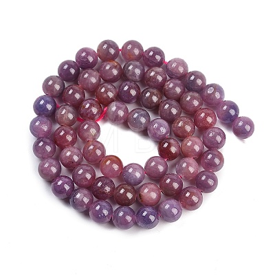 Natural Gemstone Ruby Round Beads Strands G-O017-7mm-06-01-1