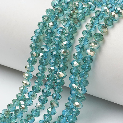 Electroplate Glass Beads Strands EGLA-A034-T2mm-K19-1