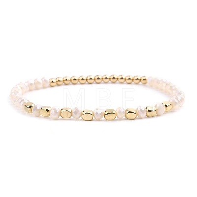Porcelain & Synthetic Non-magnetic Hematite Beads Stretch Bracelets for Women KP6261-3-1