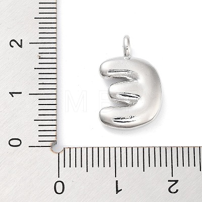 Rack Plating Brass Balloon Letter Pendants X-KK-C050-01P-E-1