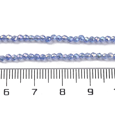 Transparent Electroplate Glass Beads Strands EGLA-H107-01A-AB04-1