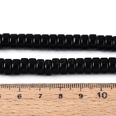 Opaque Solid Color Glass Beads Strands GLAA-N026-4x8mm-11-1