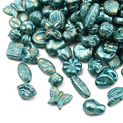 Antiqued Acrylic Beads AC-CBAAA05-01J-1