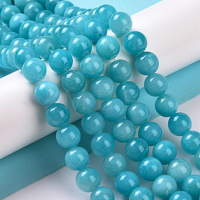 Natural Mashan Jade Round Beads Strands G-D263-10mm-XS28-1