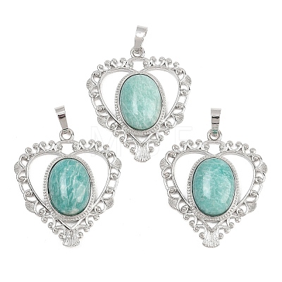 Natural Amazonite Pendants G-A315-04C-P-1