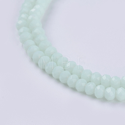 Opaque Solid Color Glass Bead Strands GLAA-F076-A11-1