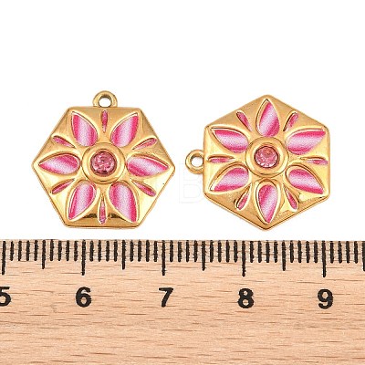 304 Stainless Steel Enamel & Rhinestone Pendants LS-STAS-G398-26G-01-1