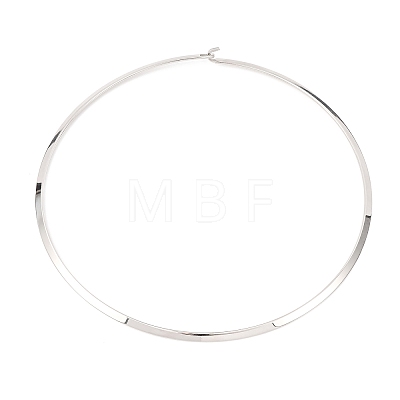 4MM 201 Stainless Steel Wire Choker Necklaces NJEW-Z098-06P-1