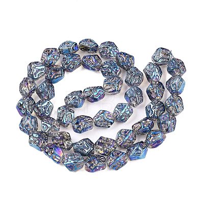 Electroplate Glass Beads Strands EGLA-N012-08U-1