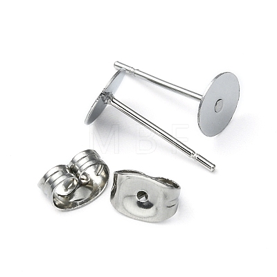 100Pcs 304 Stainless Steel Stud Earring Findings STAS-YW0001-43D-1