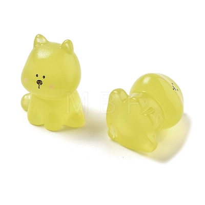 Luminous Resin Cute Little Dog Ornaments RESI-R459-02B-1