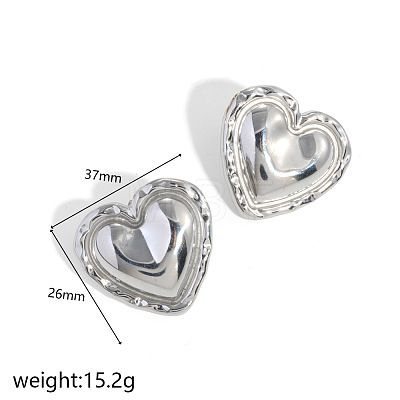 304 Stainless Steel Stud Earrings for Women WG901F7-02-1