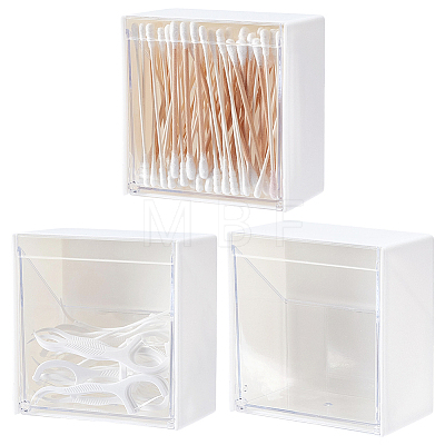 Square Plastic Bathroom Wall Mounted Display Stands AJEW-WH0077-154-1