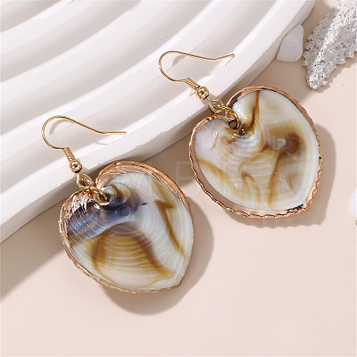 Bohemian Shell Dangle Earrings WGCB19C-02-1