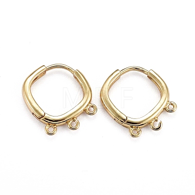 Brass Huggie Hoop Earring Findings KK-H741-04G-1