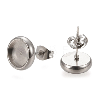 Non-Tarnish 304 Stainless Steel Stud Earring Settings LS-STAS-K202-05C-P-1