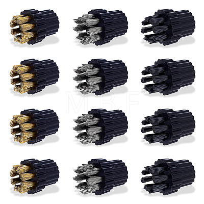 12Pcs 3 Styles Plastic Steam Mop Cleaning Brush Head FIND-GA0008-83-1