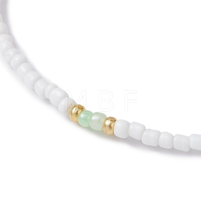Glass Seed Beads Anklets for Women AJEW-AN00555-1