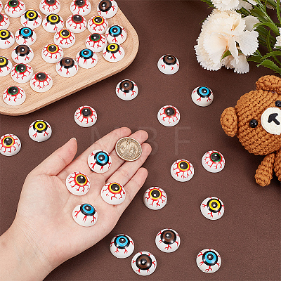 48Pcs 6 Colors Plastic Craft Eye DIY-GF0013-64-1
