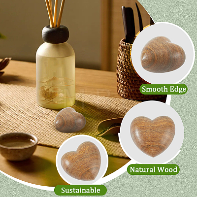 Sandalwood Wooden Heart Display Decorations AJEW-WH20054-222B-1