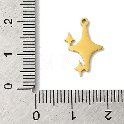 5Pcs 201 Stainless Steel Pendants STAS-Z068-04G-1