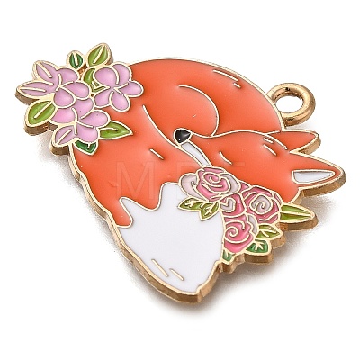 Animal Flower Alloy Enamel Pendants ENAM-Q508-01D-1