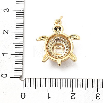 Rack Plating Brass with Cubic Zirconia Pendants KK-Q017-01C-G-1