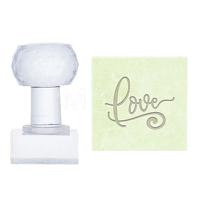 Clear Acrylic Soap Stamps DIY-WH0445-006-1