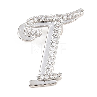 Brass Micro Pave Clear Cubic Zirconia Pendants CU-CBA8481-01P-T-1
