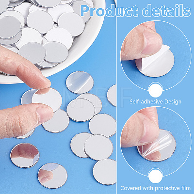   300Pcs Acrylic Self Adhesive Mirror Mosaic Tiles AJEW-PH0011-55-1