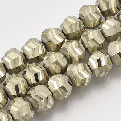 Electroplate Glass Beads Strands EGLA-T018-01-B03-1