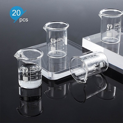 Glass Beaker Measuring Cups TOOL-WH0079-52A-1
