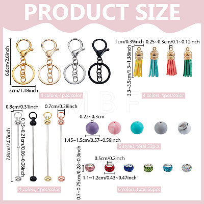 DIY Jewelry Keychain Kits DIY-GA0010-16-1