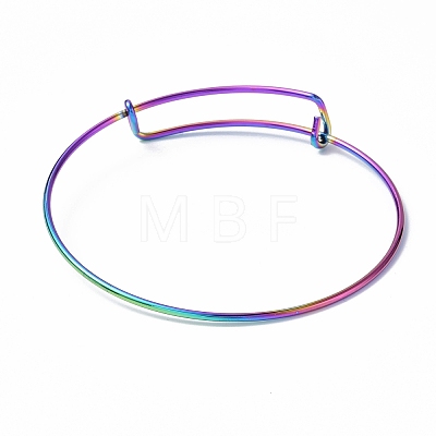 Ion Plating(IP) Adjustable 304 Stainless Steel Wire Bangle Making MAK-F286-03MC-1