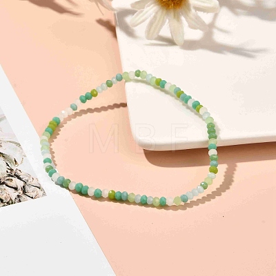 Faceted Round Glass Beads Stretch Bracelet for Teen Girl Women BJEW-JB07072-04-1