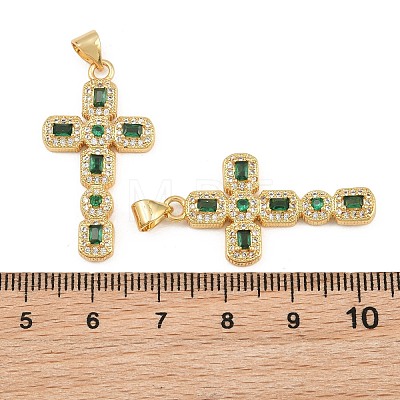 Brass Micro Pave Cubic Zirconia Pendants CU-CBADC6C-12G-01-1