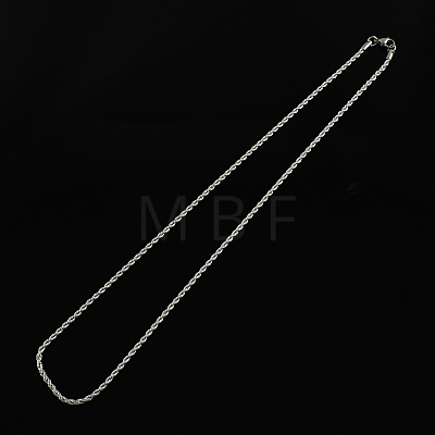 304 Stainless Steel Rope Chain Necklaces STAS-S029-01-1