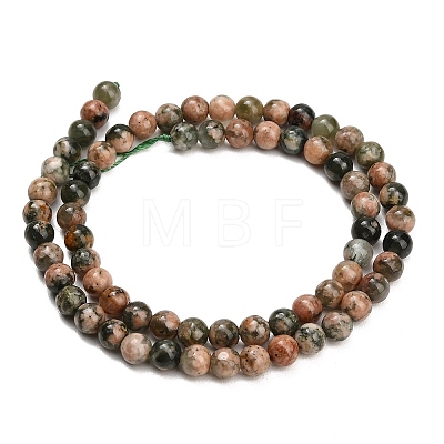 Natural Green Rutilated Quartz Beads Strands G-G475-A02-6mm-1