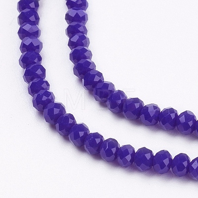 Opaque Solid Color Glass Bead Strands GLAA-F076-A05-1