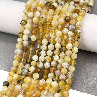 Natural Yellow Opal Beads Strands G-L597-C05-02-1