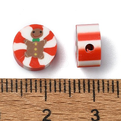 Christmas Theme Handmade Polymer Clay Beads CLAY-M005-06-1