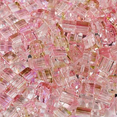 Spray Painted Glass Seed Beads SEED-A034-01B-1