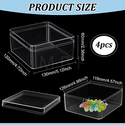 Square Acrylic Storage Boxes CON-WH0092-49-1