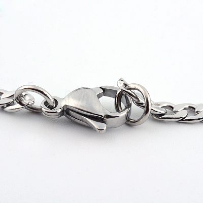 201 Stainless Steel Curb Chains  Necklaces NJEW-R063-39P-1
