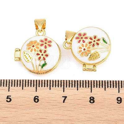 Brass Locket Pendants KK-D232-06G-01-1