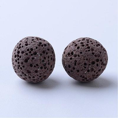 Unwaxed Natural Lava Rock Beads G-F325-10mm-M-1