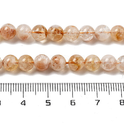 Heated Natural Citrine Beads Strands G-NH0010-04-1