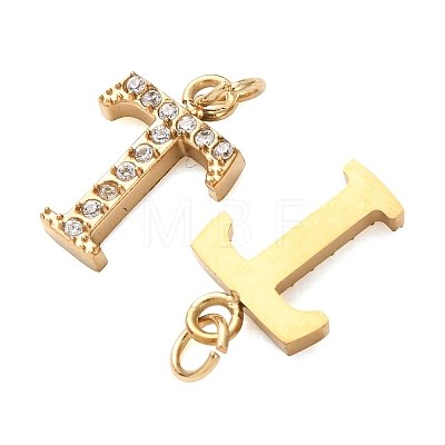304 Stainless Steel with Crystal Rhinestone Charms RB-CBA5270-11G-T-1