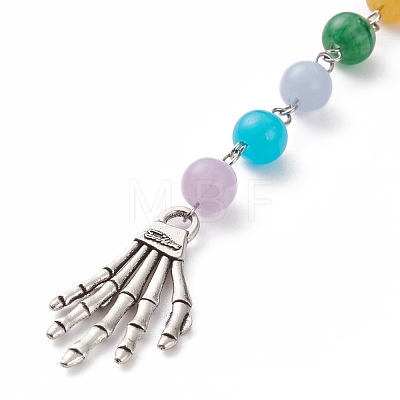 Tibetan Style Alloy Bookmarks for Halloween's Day AJEW-JK00165-01-1